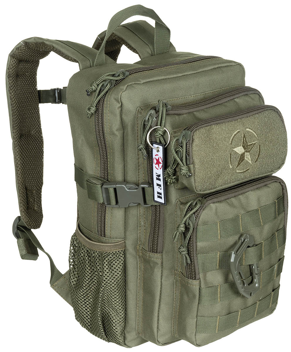 Sac à dos d'assaut MFH US Assault Youngster 15 L en polyester avec sangle de poitrine
