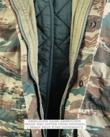Parka grecque à capuche et doublure nylon, coton-polyester, surplus d'occasion