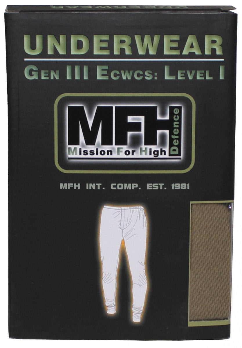 Caleçon thermorégulateur MFH Professional Level I GEN III polyester 130 g/m²