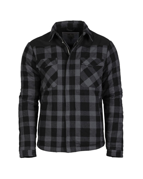 Blouson Mil-Tec type bûcheron en coton doublé peluche 310 g/m² avec épaules Cordura