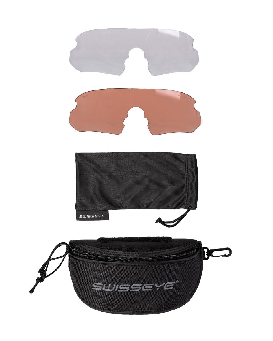 Lunettes de protection Swiss Eye Nighthawk polycarbonate écrans de rechange, étui