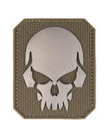 Morale patch tête de mort grand format Mil-Tec 3D PVC 7,6 x 6,3 cm 13 g auto-agrippant