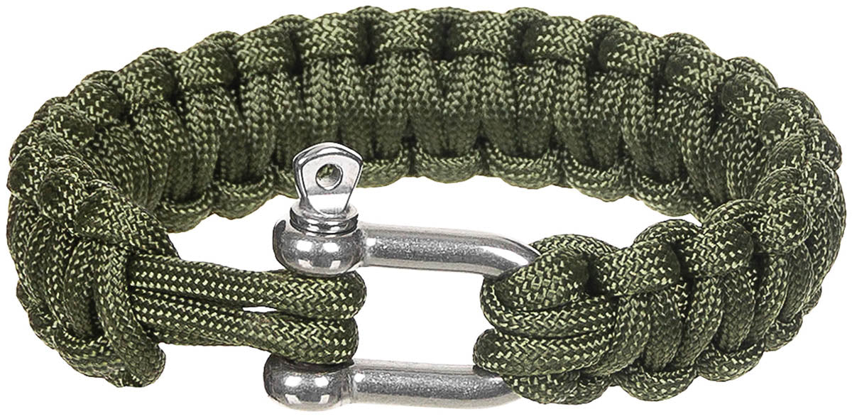 Bracelet en Parachute Cord MFH 23 mm à boucle métallique en polyester tressé