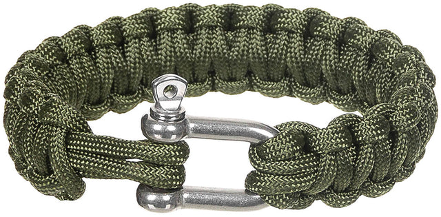 Bracelet en Parachute Cord MFH 23 mm à boucle métallique en polyester tressé