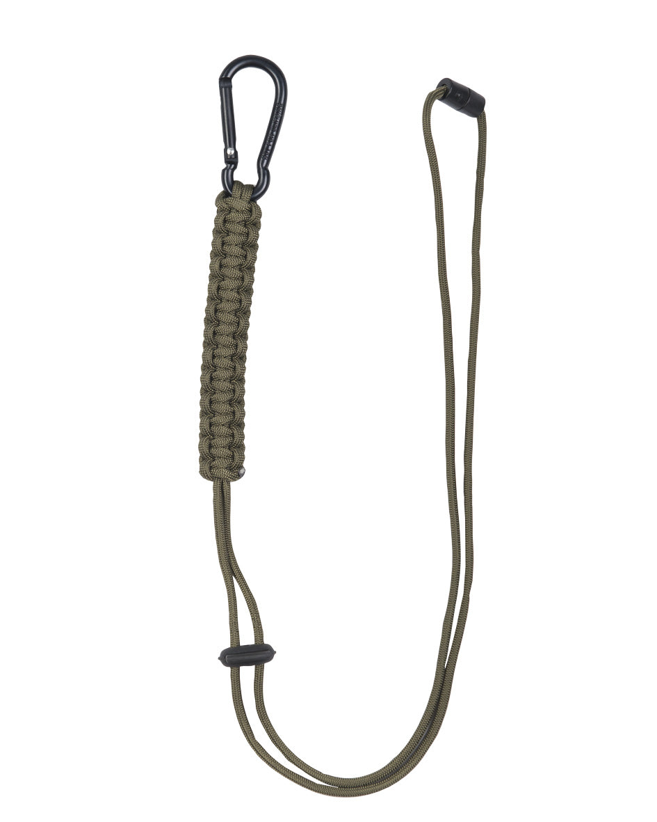 Dragonne Mil-Tec en paracorde 57 cm avec mousqueton aluminium et attache amovible