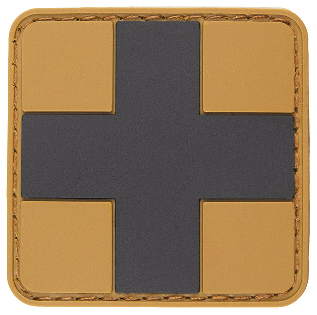 Écusson FIRST AID MFH auto-agrippant 3D 5 x 5 cm en caoutchouc moulé