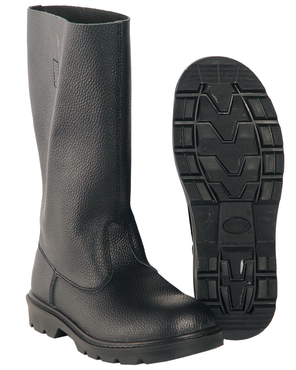 Chaussures de combat type NVA Mil-Tec en cuir de vache doublure cuir semelle polyuréthane