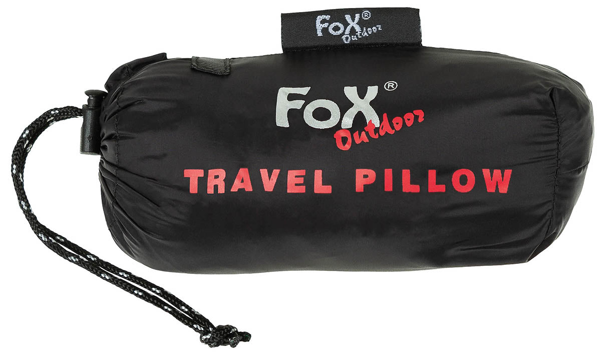 Oreiller de voyage gonflable Fox Outdoor 80 g en nylon avec sac de rangement
