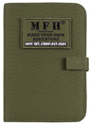 Organiseur A6 MFH 14 x 20 cm avec bloc de feuilles, porte-anneaux et écusson amovible