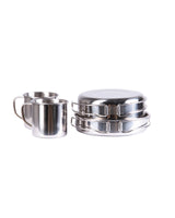 Set de cuisson Mil-Tec en acier inoxydable 8 pièces 488 g empilable avec filet de transport