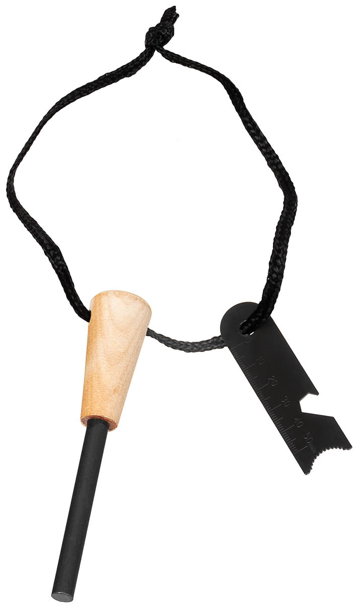 Allume-feu MFH Essential à ferrocérium manche bois tige 7 cm avec grattoir
