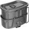 Popote en titane Fox Outdoor 3 pièces avec suspension inox et anses rabattables