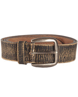 Ceinture Vintage Mil-Tec en cuir de bovin enduit 4 cm à boucle en zinc