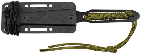 Couteau à lame fixe Action II Fox Outdoor lame 9 cm manche tressé et gaine à clip
