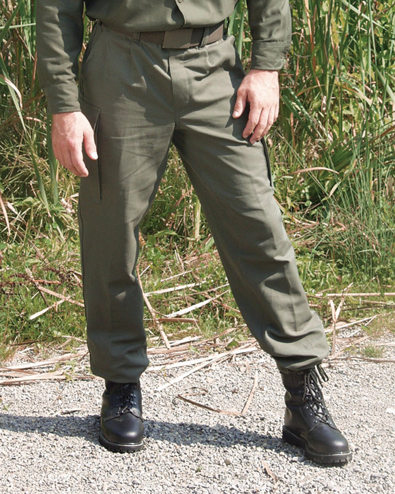 Pantalon tactique type Bundeswehr Mil-Tec en moleskine coton 300 g/m² à boutons de bretelles
