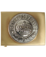 Boucle de ceinturon Mil-Tec type prussien en laiton 45 mm avec inscription Gott mit uns