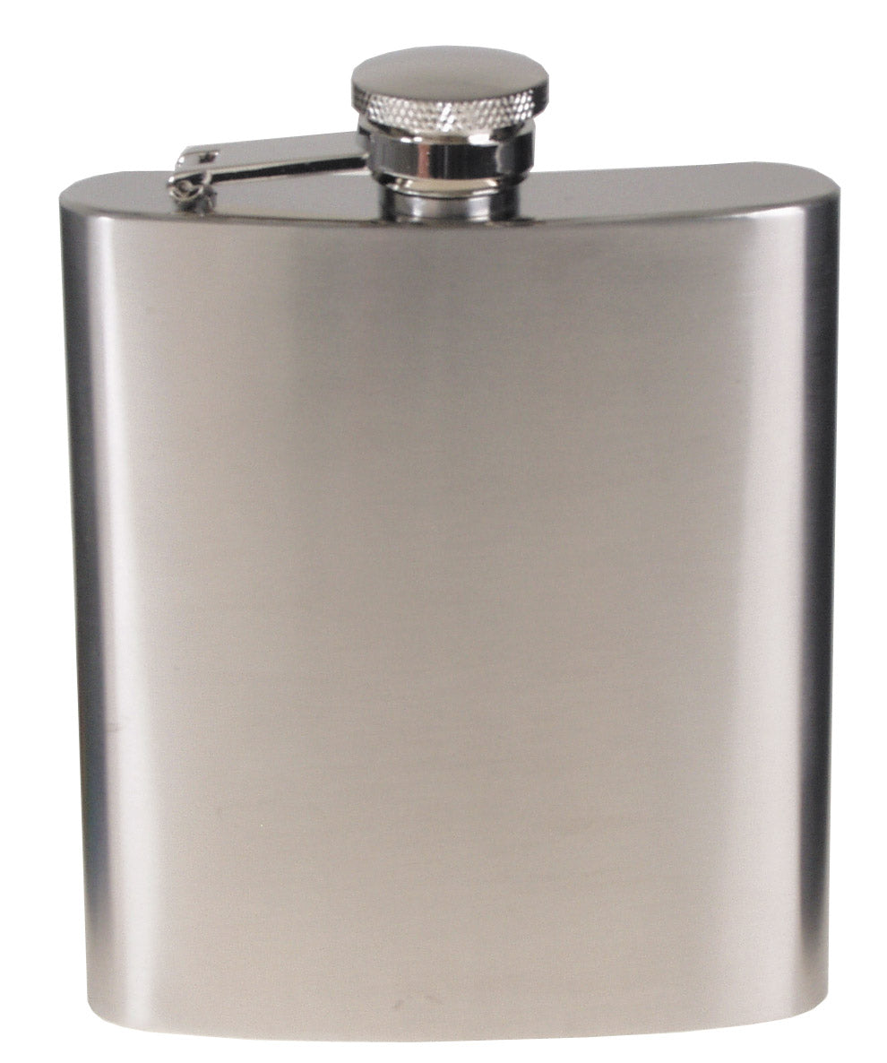Flasque de poche incurvée Fox Outdoor en acier inoxydable 225 ml bouchon à charnière