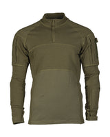 Chemise de combat Mil-Tec Assault en coton elasthanne col montant protege-menton