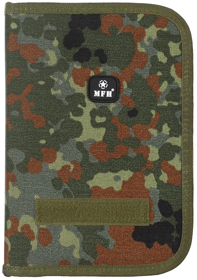Porte-documents A5 MFH en nylon Cordura 18 x 26 cm avec porte-stylo et filet