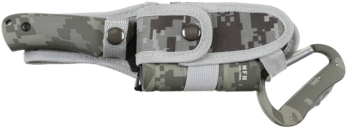 Ensemble couteau de survie MFH lame 10 cm avec couteau pliant scie et lampe