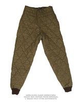 Sous-pantalon matelassé grand froid de l'armée tchèque, surplus d'occasion
