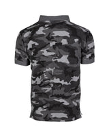 Polo tactique Mil-Tec en coton piqué prélavé à col boutonné et fentes latérales