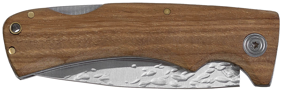 Couteau pliant Fox Outdoor manche bois lame martelée 8,8 cm verrouillage Back Lock