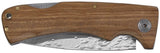 Couteau pliant Fox Outdoor manche bois lame martelée 8,8 cm verrouillage Back Lock