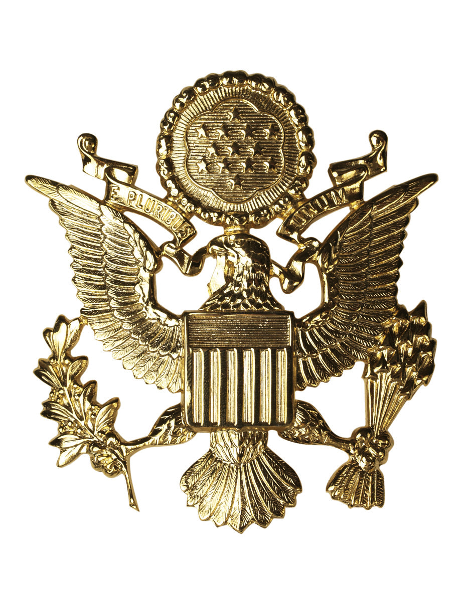 Insigne de béret Mil-Tec coiffe officier US Army en cuivre 100 % à épingler