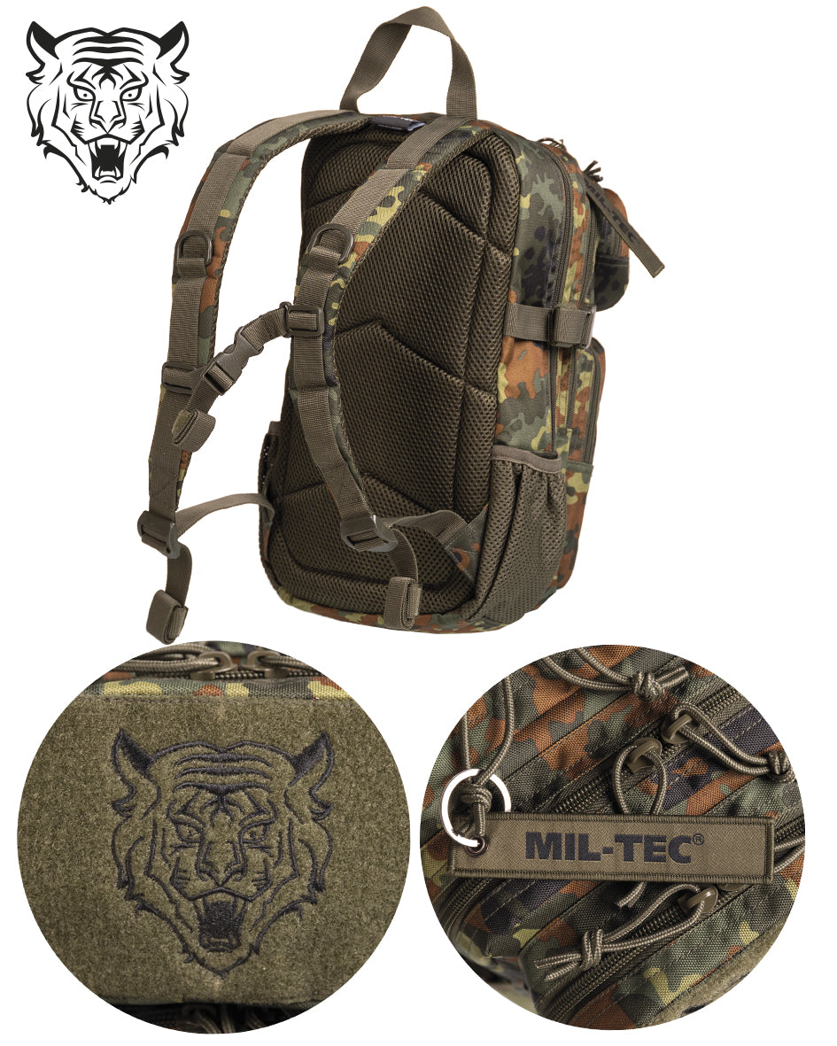Sac à dos d'assaut type US Mil-Tec pour enfant 14 litres en polyester 600D enduit