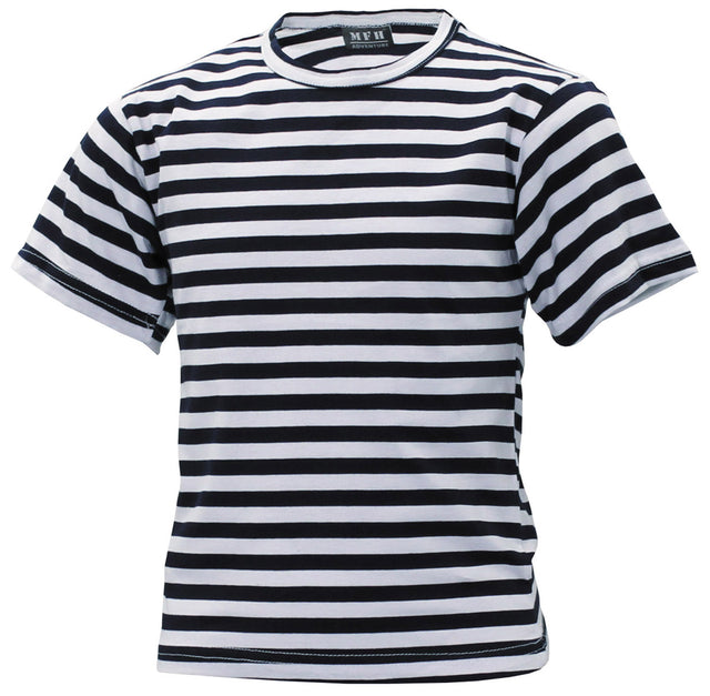 T-shirt enfant MFH Marine russe à rayures, coton jersey 160 g/m², manches courtes