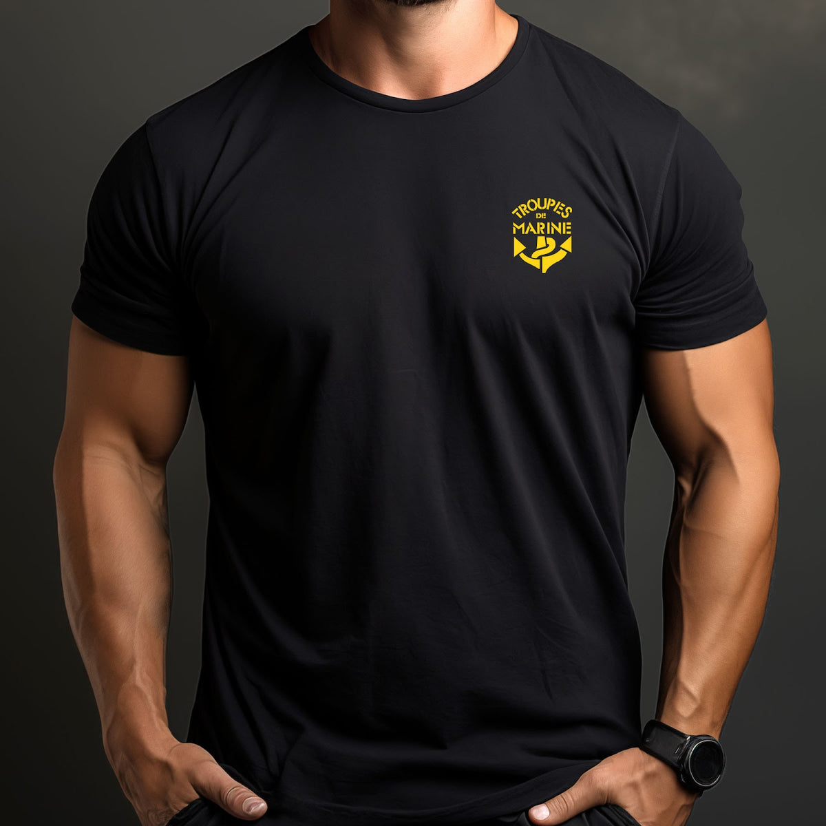 T-shirt imprimé Patrol Equipement Troupes de Marine coton peigné 180 g/m²
