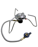 Réchaud à gaz Mil-Tec pliable aluminium et acier inoxydable 3500 W tuyau 36 cm