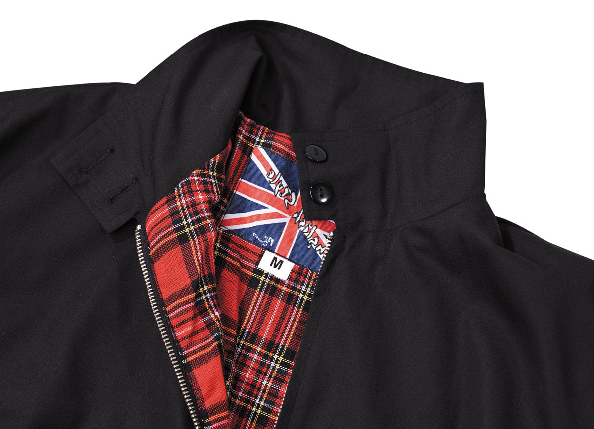 Blouson MFH English Style à col montant boutonné et doublure à carreaux