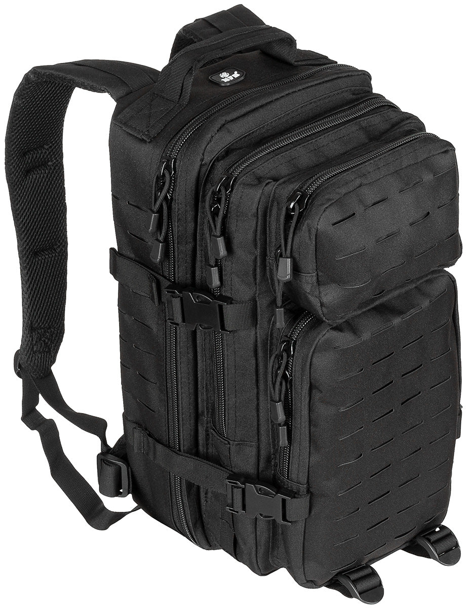 Sac à dos d'assaut MFH US Assault I Laser 30 L à découpe laser et ceinture ventrale