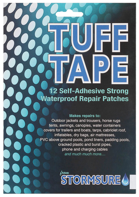 Kit de rustines autocollantes Tuff Tape Stormsure pour vêtement, tente et sac