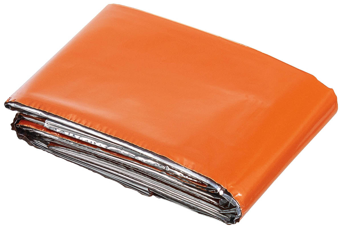 Couverture de survie MFH 213 × 132 cm 100 g deux faces froid chaleur et vent