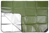 Bâche de survie MFH 210 × 150 cm en polyester aluminisé à 4 œillets renforcés