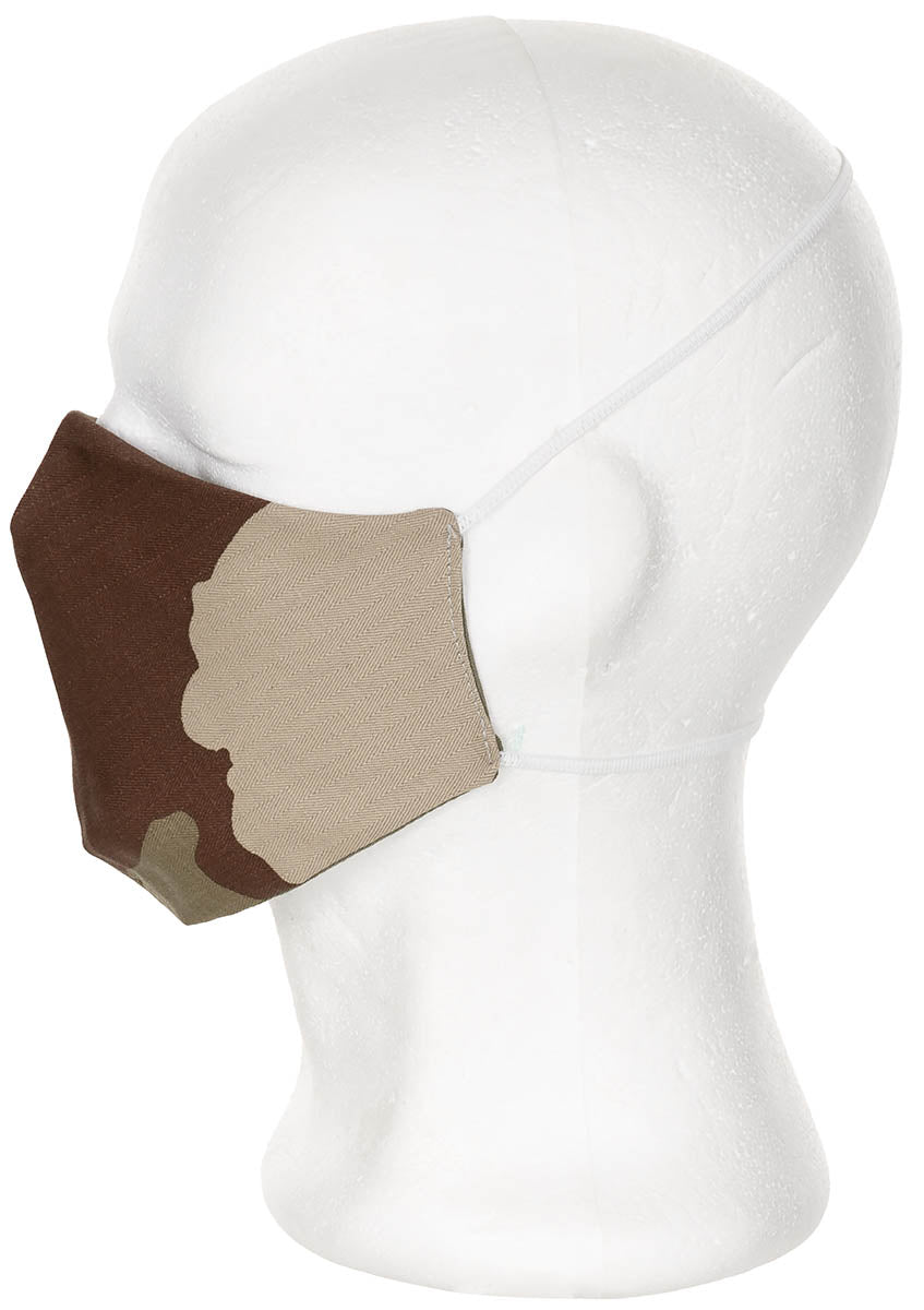 Masque bouche-nez lavable MFH en polycoton 65 % polyester et 35 % coton