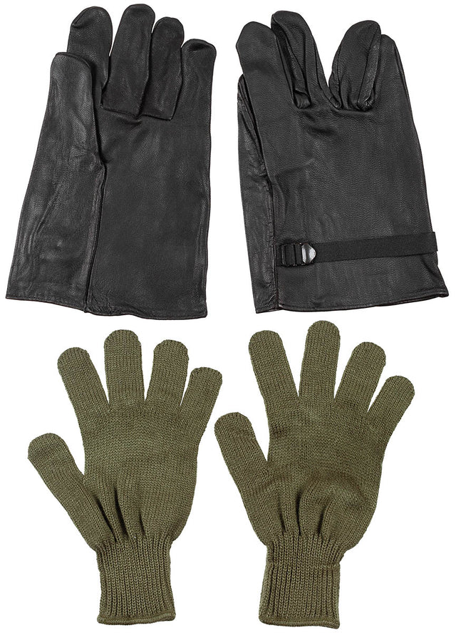 Gants en cuir belges en laine, surplus comme neuf pour le froid et la manutention, lot de 12