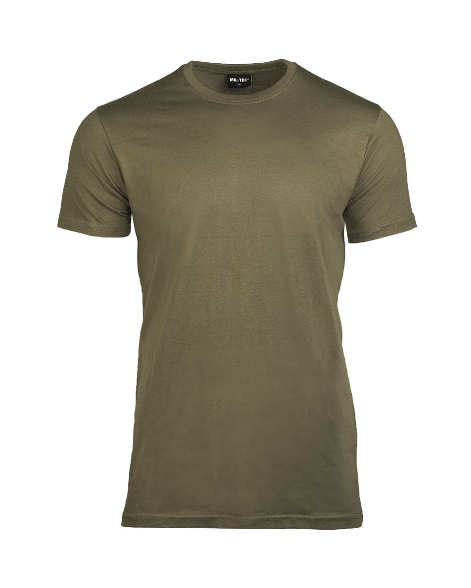T-shirt Mil-Tec de coupe US en coton jersey simple, grammage 140 à 145 g/m²