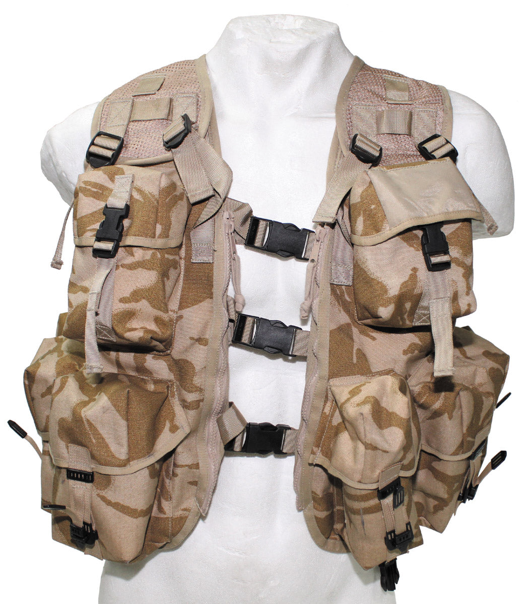 Gilet tactique britannique, surplus d'occasion pour le travail extérieur et le bivouac