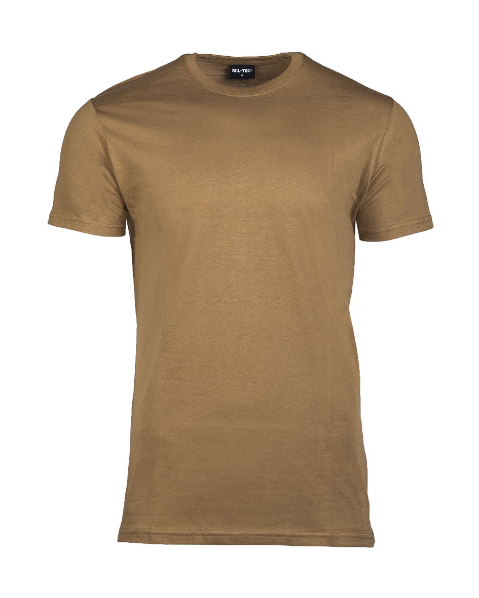 T-shirt militaire type US Mil-Tec en 100 % coton jersey simple 140 à 145 g/m²