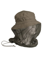 Chapeau de brousse Mil-Tec pliable en polyester avec moustiquaire intégrée 16,5 cm plié