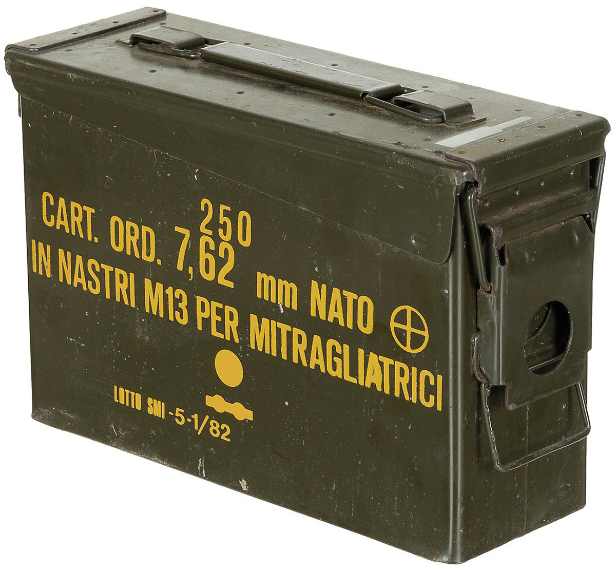 Caisse à munitions M19A1, surplus d'occasion pour le transport et le rangement