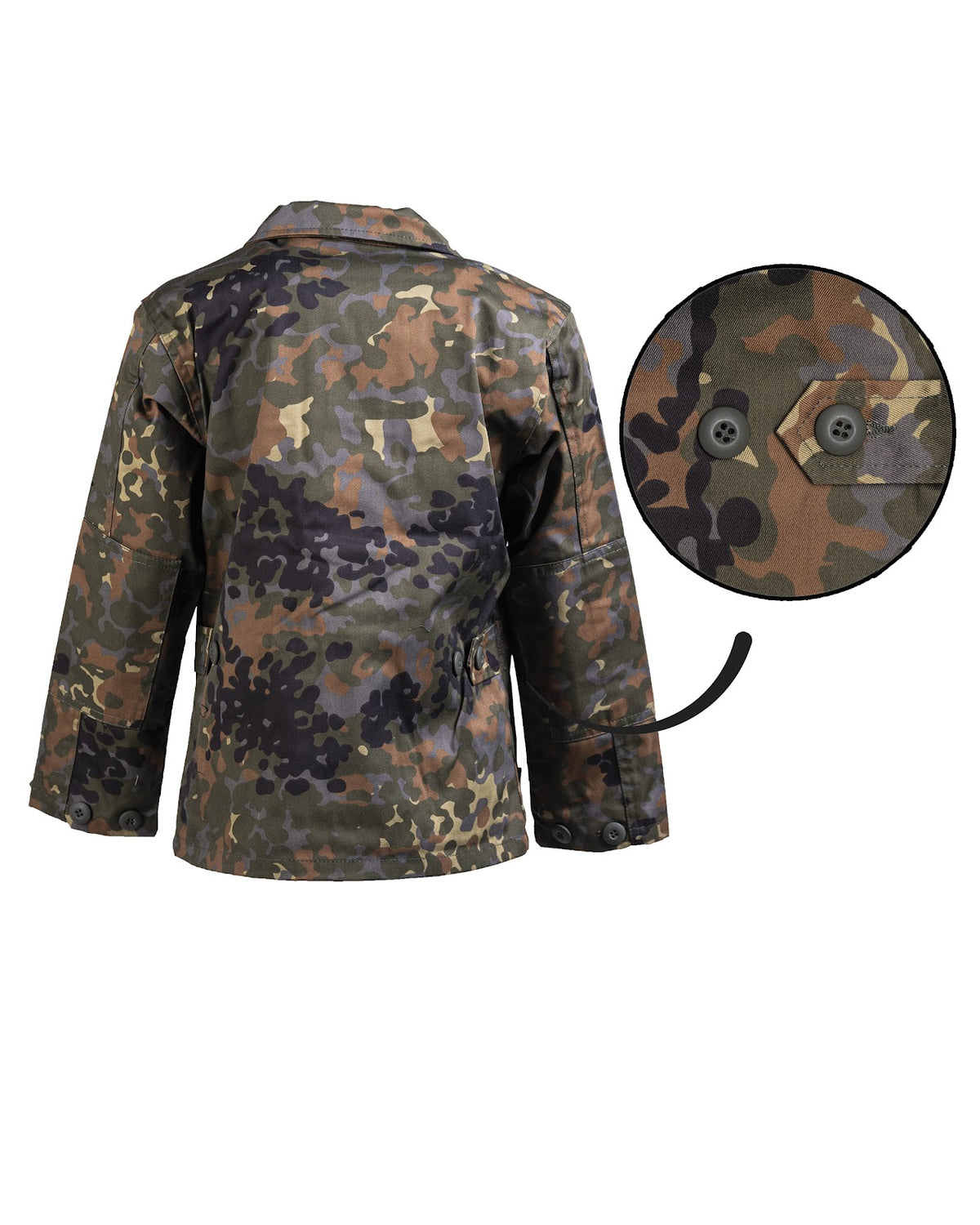 Veste de combat enfant type US BDU Mil-Tec en polycoton avec renforts aux coudes