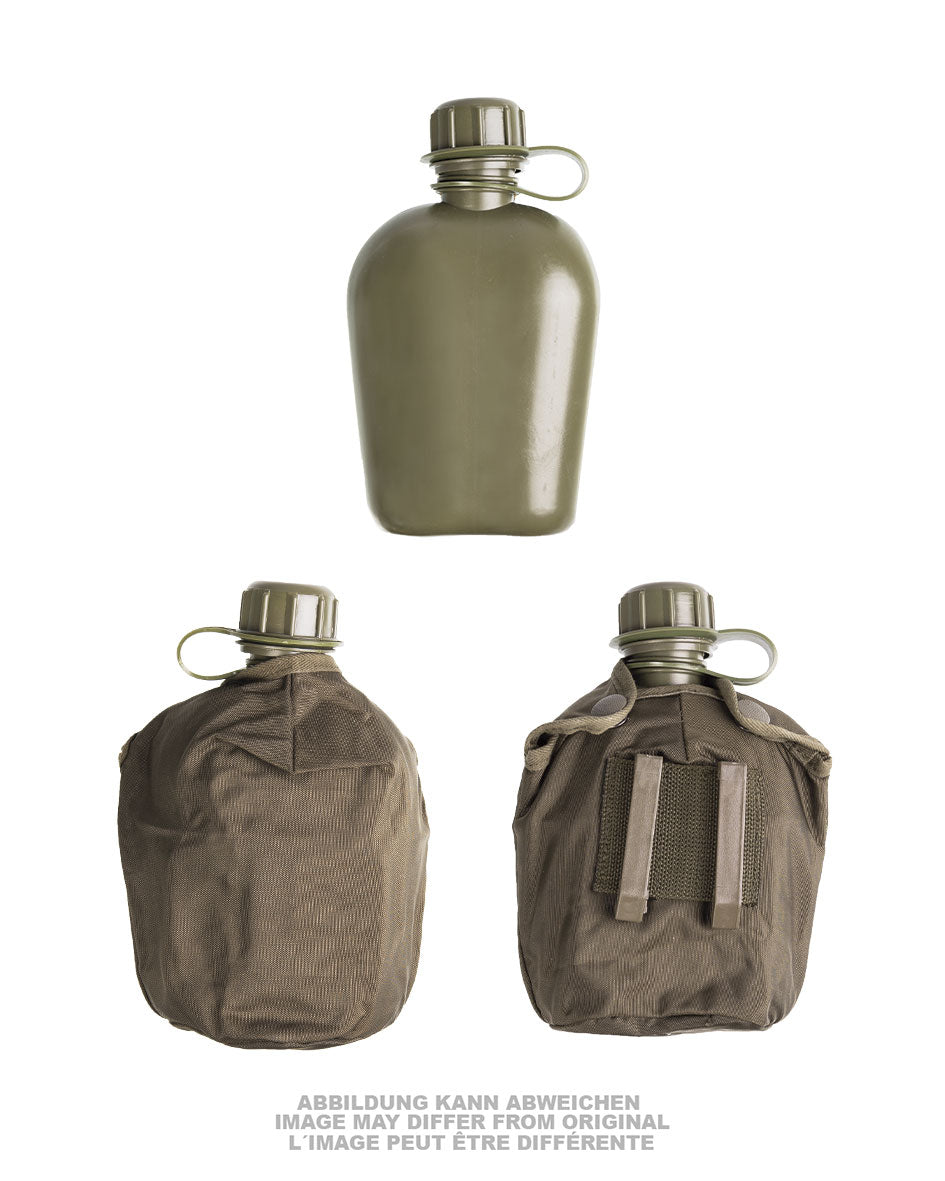 Gourde de l'armée autrichienne de 0,75 litre avec quart en acier inoxydable