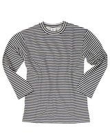 Pull marin rayé Mil-Tec en coton version hiver à intérieur gratté coupe droite