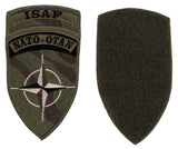 Écusson auto-agrippant de l'OTAN Isaf, surplus comme neuf, lot de 10