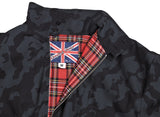 Blouson MFH English Style à col montant boutonné et doublure à carreaux